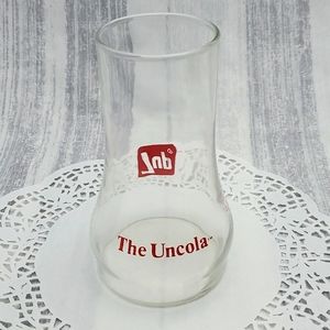 Vintage 1970s 7 Up Soda Uncola Glass Unside Down Cola Glass
